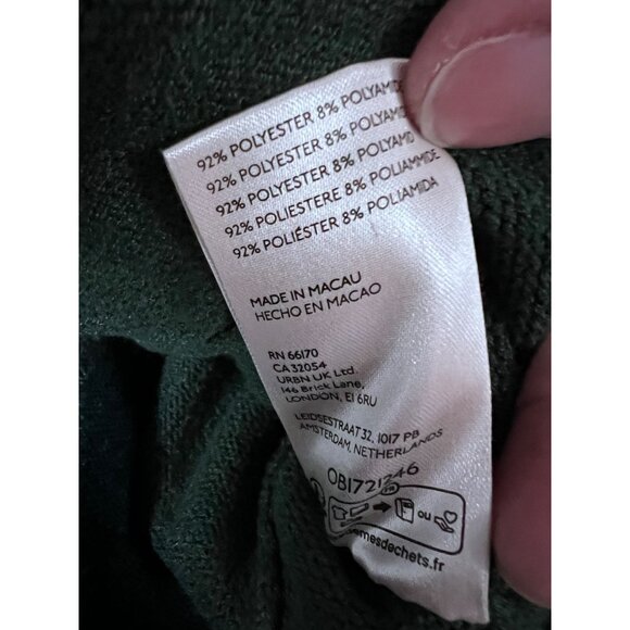 Free People Orion A-line tunic carbon copy oversized green sweater women size XS - Picture 5 of 6